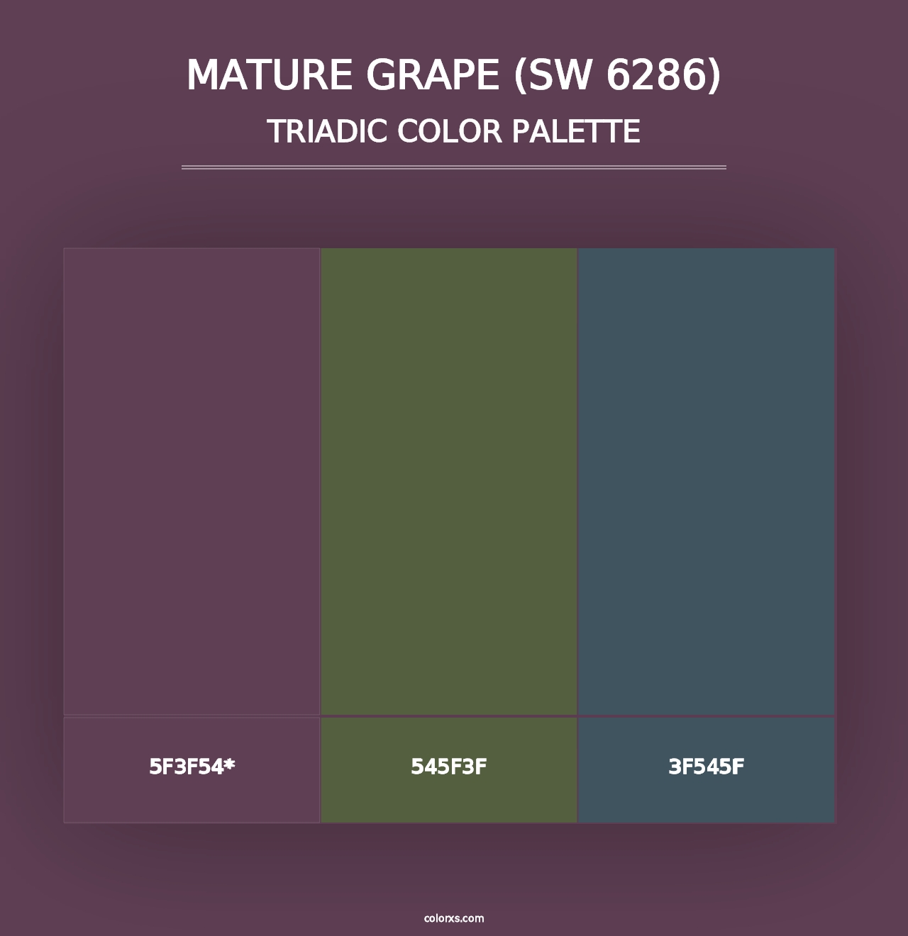 Mature Grape (SW 6286) - Triadic Color Palette