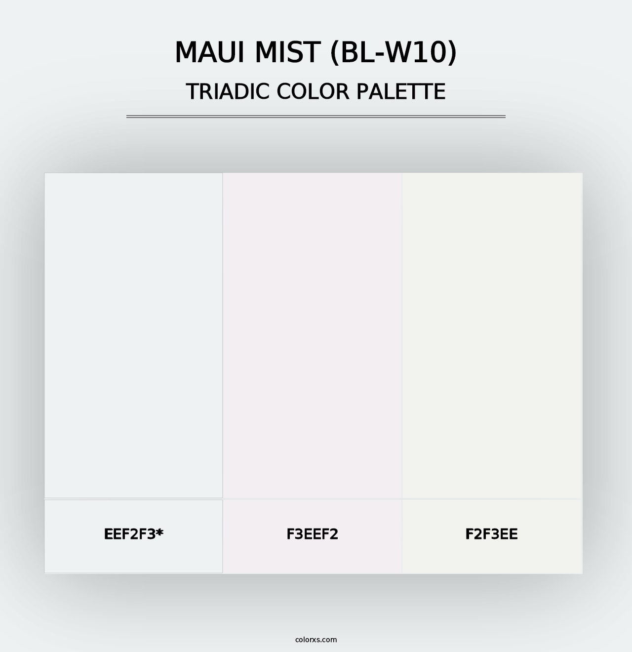 Maui Mist (BL-W10) - Triadic Color Palette