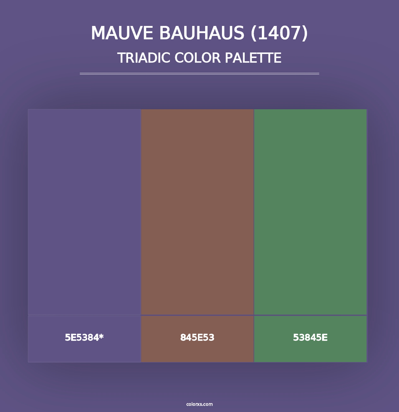 Mauve Bauhaus (1407) - Triadic Color Palette