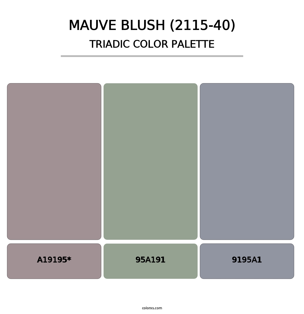 Mauve Blush (2115-40) - Triadic Color Palette