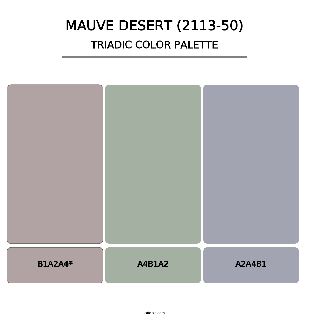 Mauve Desert (2113-50) - Triadic Color Palette