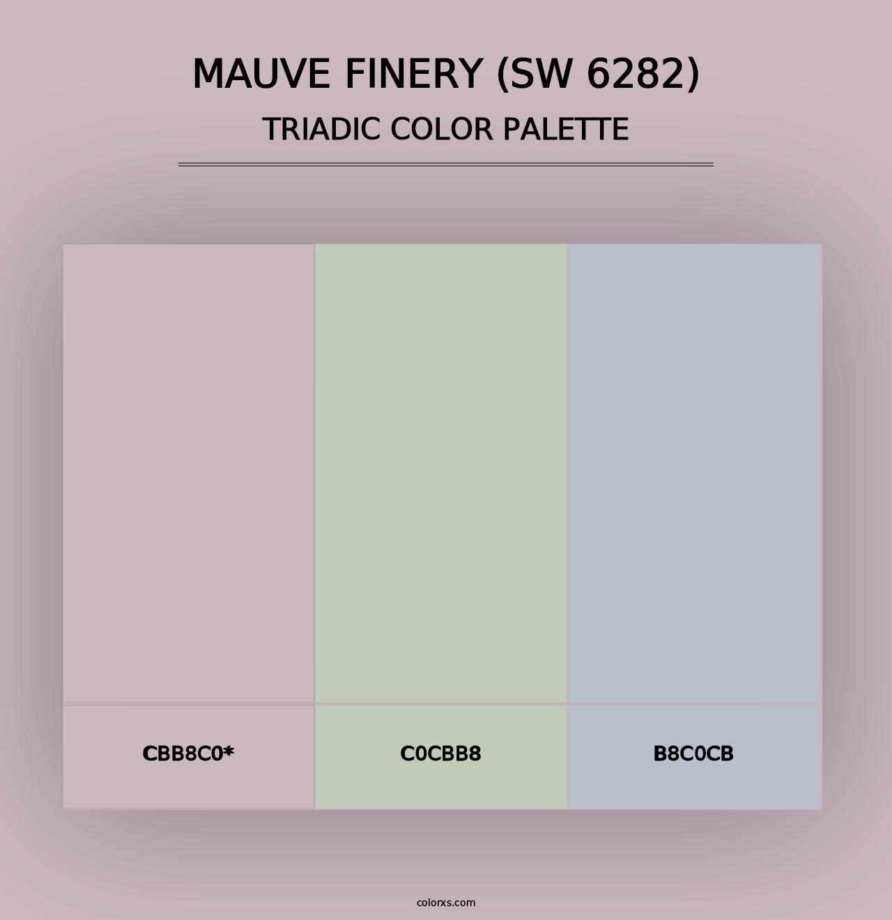 Mauve Finery (SW 6282) - Triadic Color Palette