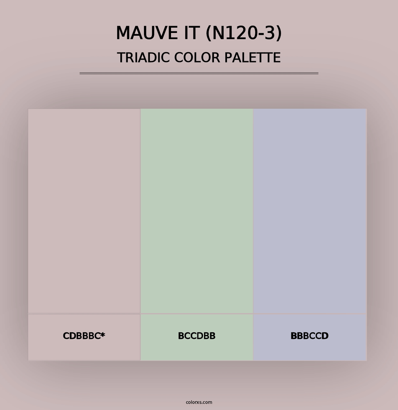 Mauve It (N120-3) - Triadic Color Palette