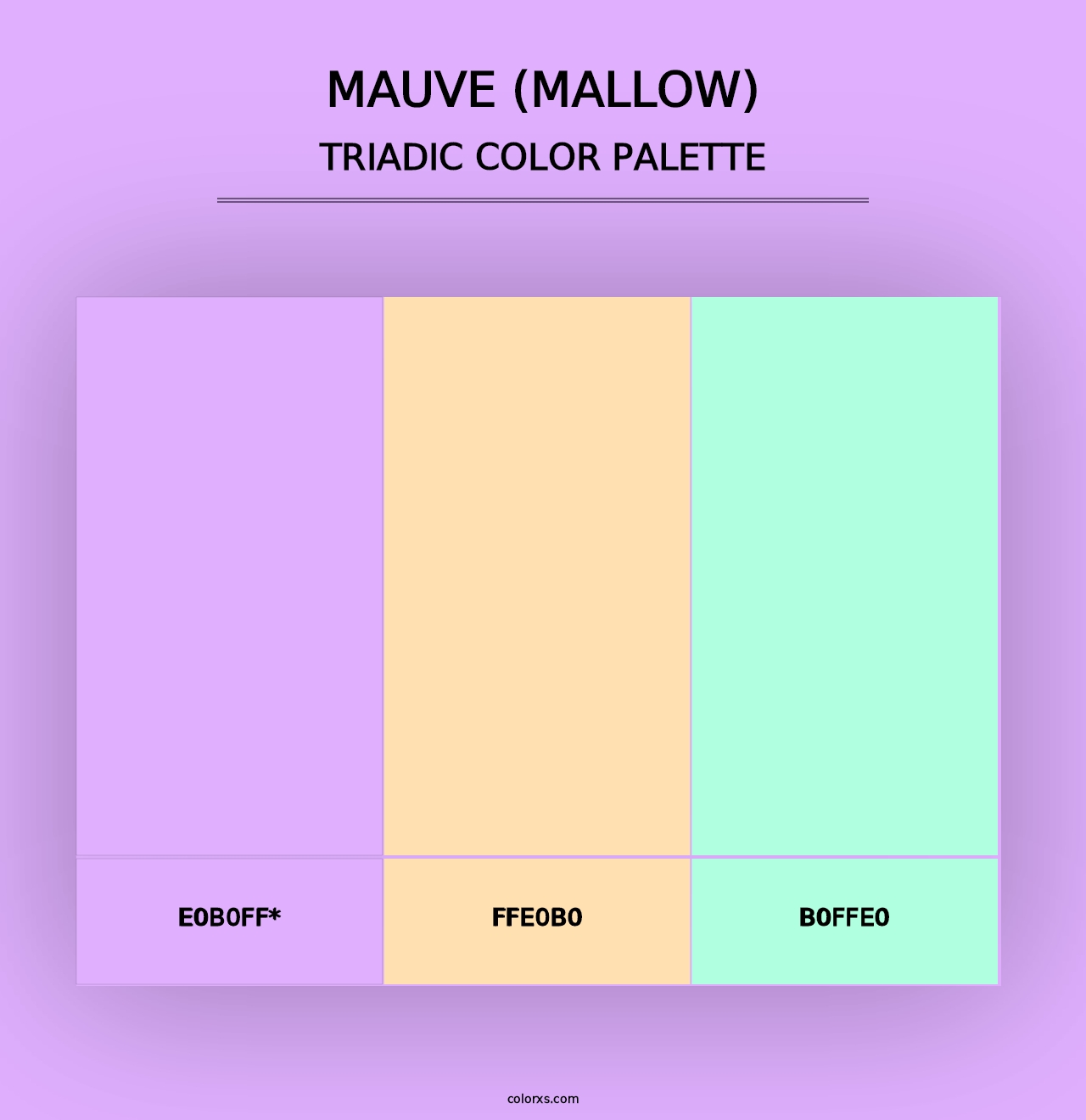 Mauve (Mallow) - Triadic Color Palette