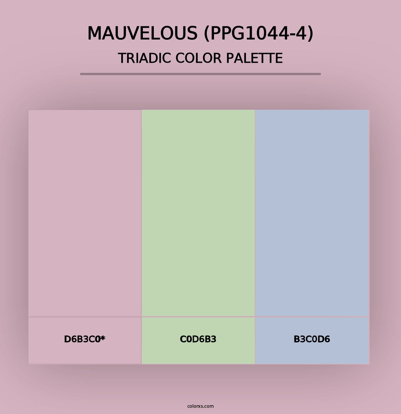 Mauvelous (PPG1044-4) - Triadic Color Palette