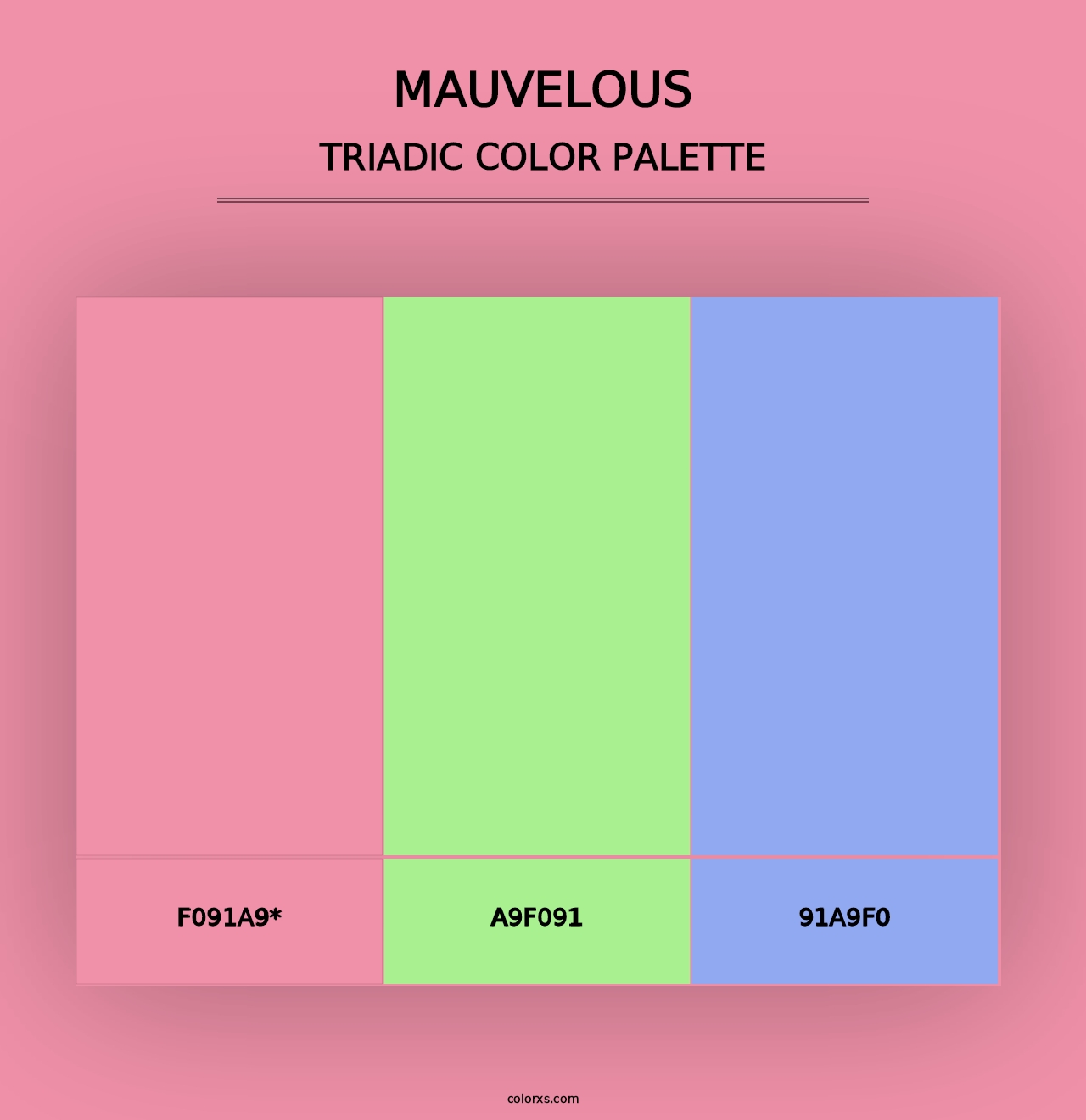 Mauvelous - Triadic Color Palette