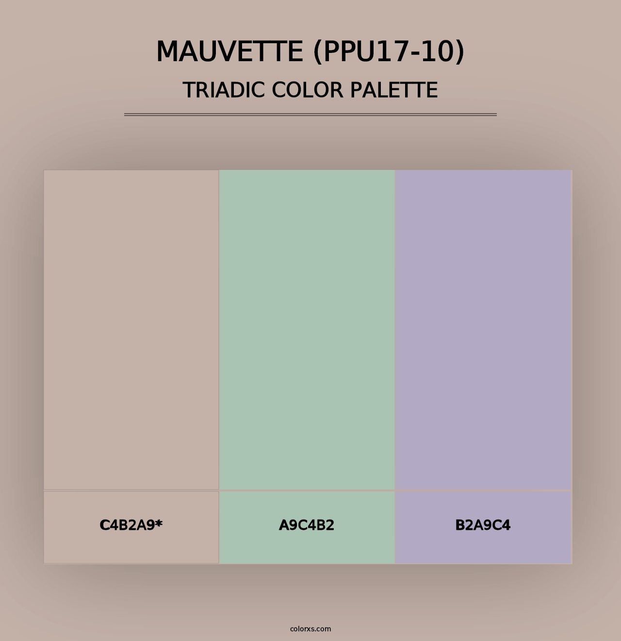 Mauvette (PPU17-10) - Triadic Color Palette