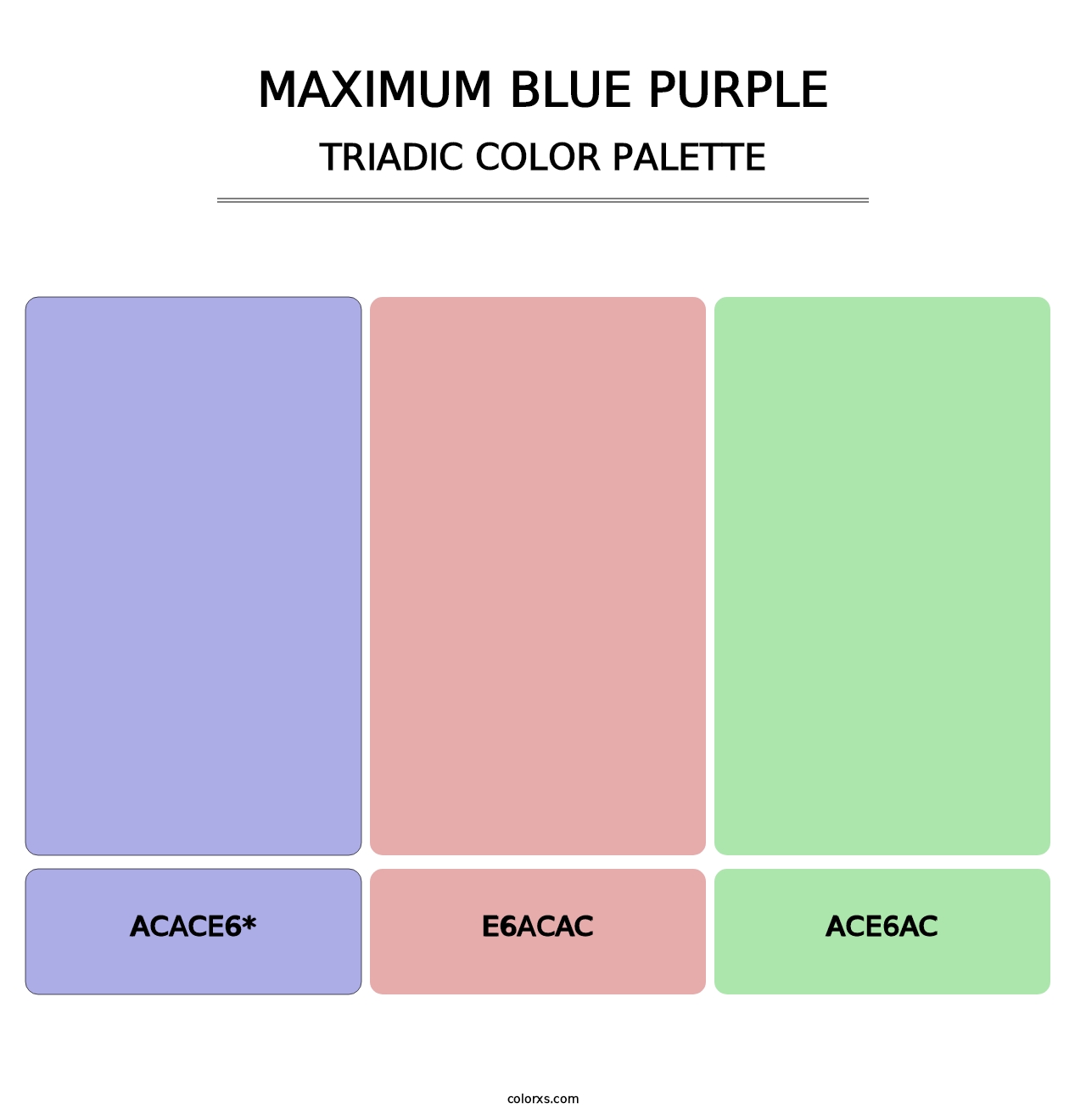 Maximum Blue Purple - Triadic Color Palette