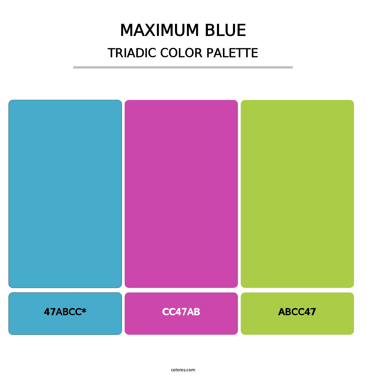 Maximum Blue - Triadic Color Palette