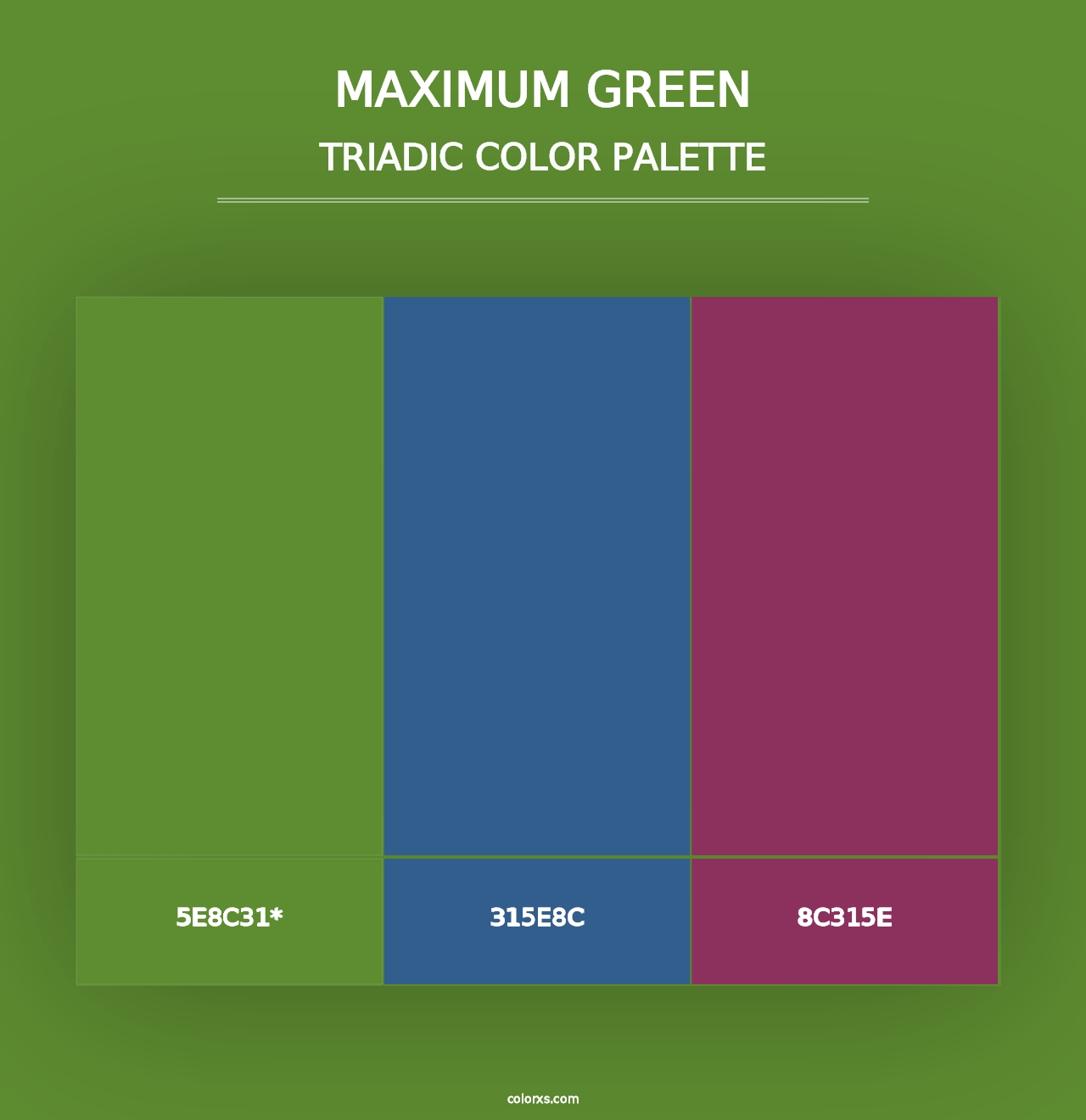 Maximum Green - Triadic Color Palette