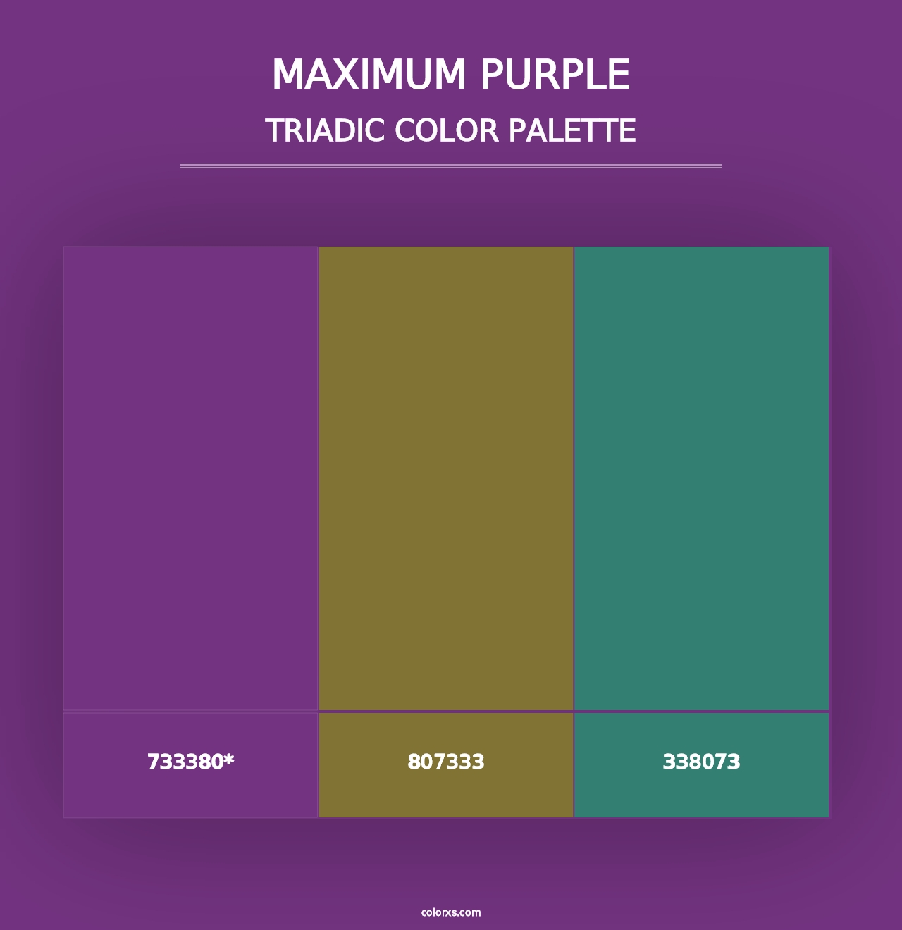 Maximum Purple - Triadic Color Palette