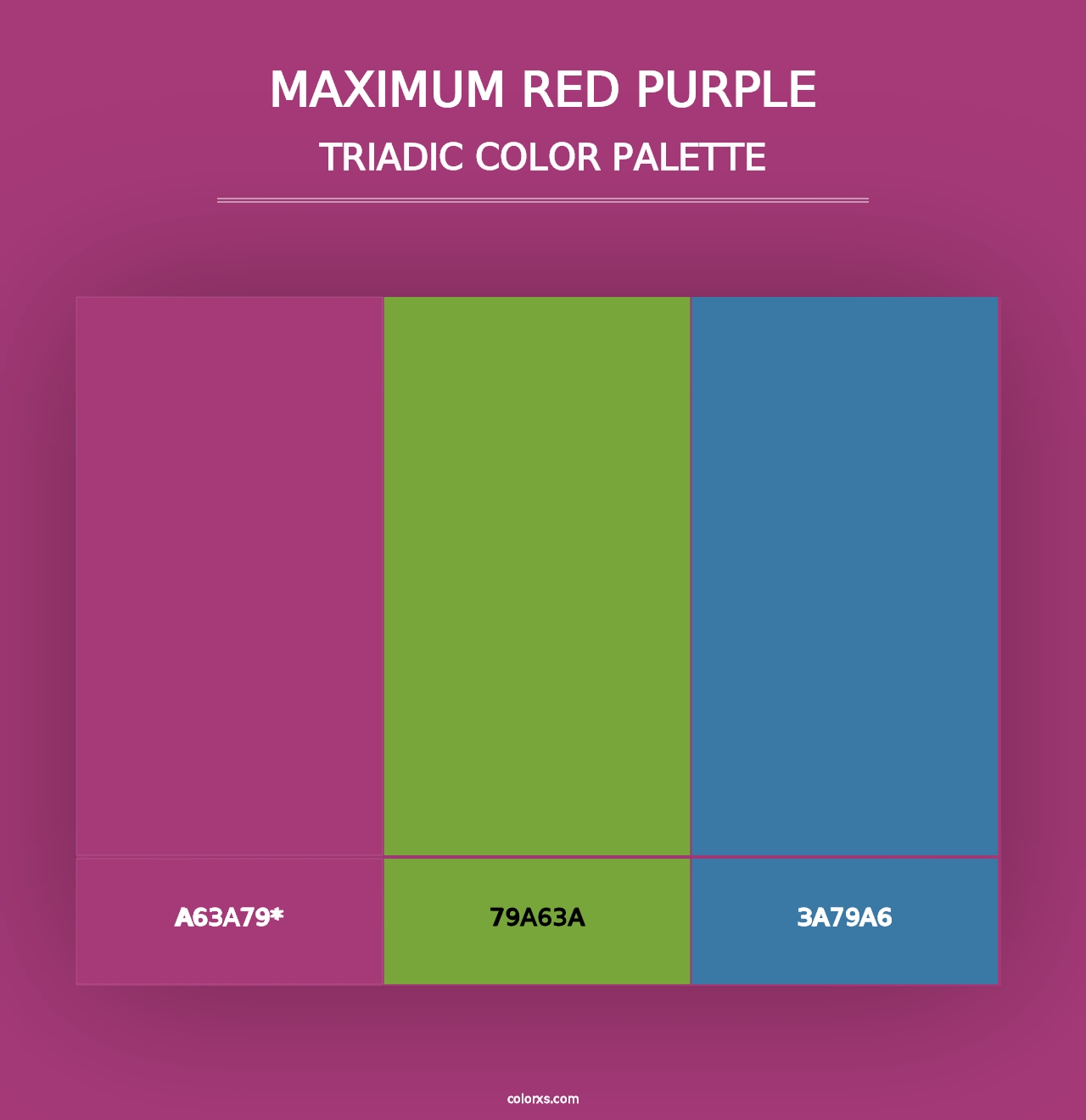 Maximum Red Purple - Triadic Color Palette