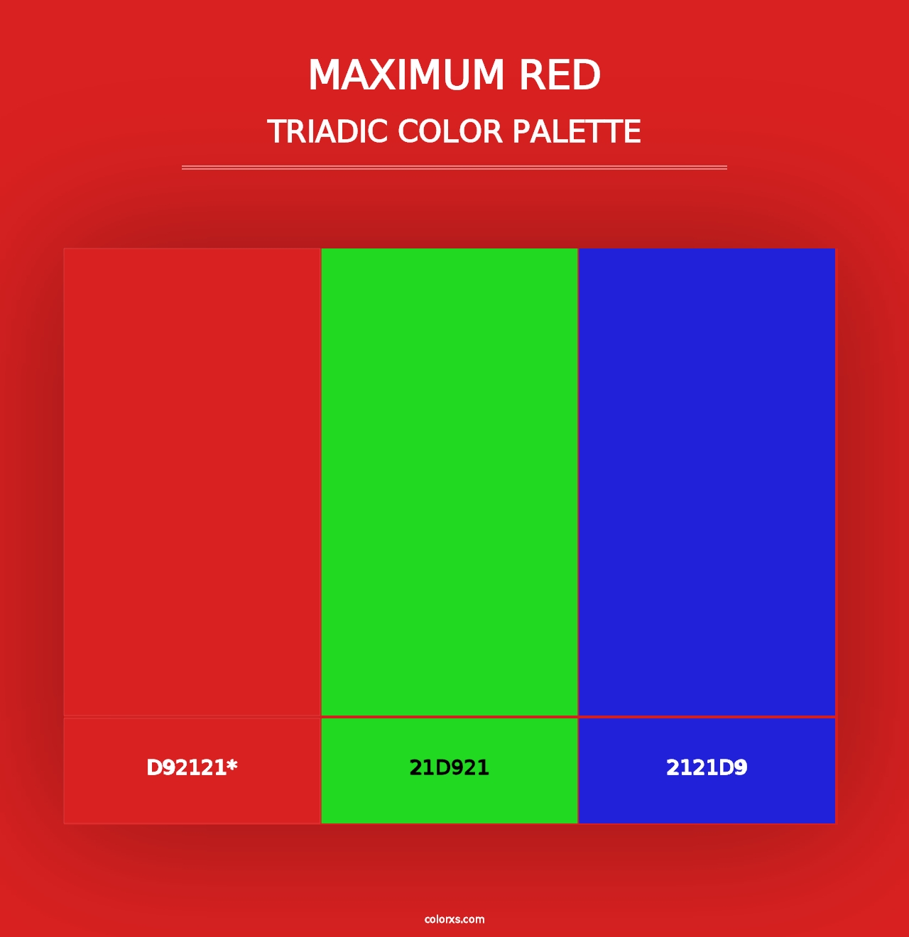 Maximum Red - Triadic Color Palette