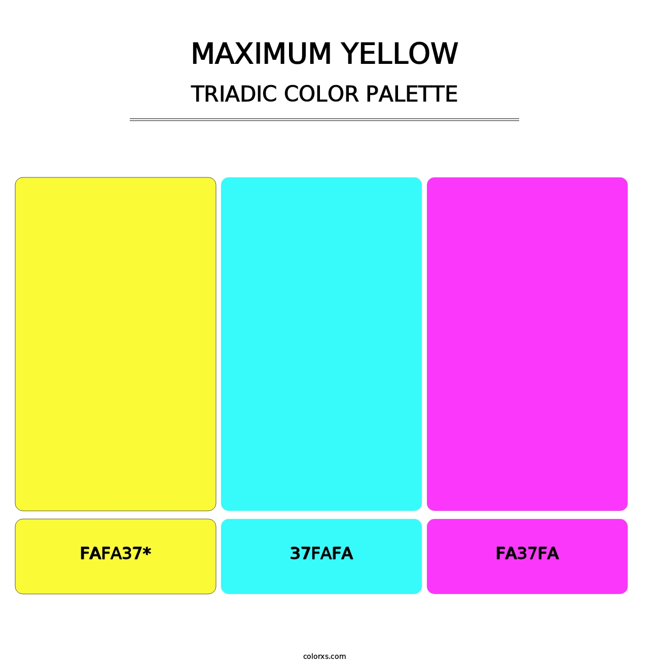 Maximum Yellow - Triadic Color Palette