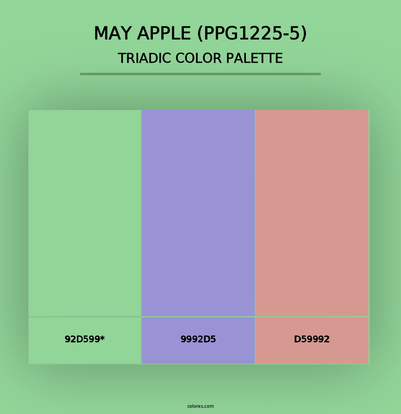 May Apple (PPG1225-5) - Triadic Color Palette