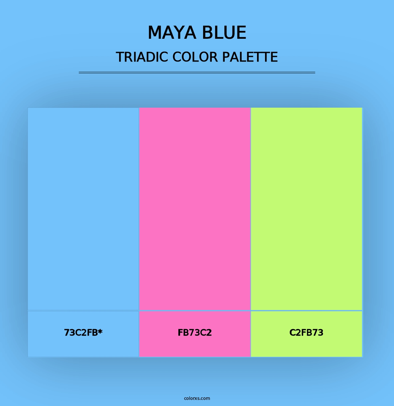 Maya Blue - Triadic Color Palette