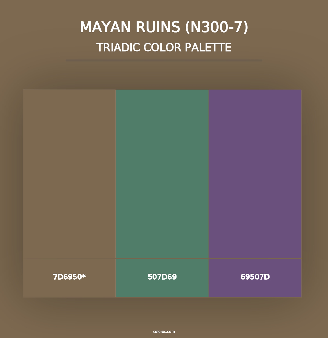 Mayan Ruins (N300-7) - Triadic Color Palette