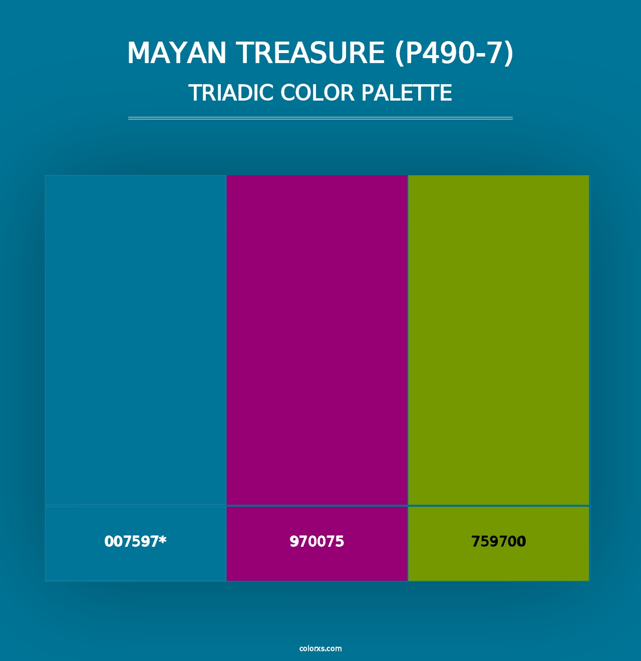 Mayan Treasure (P490-7) - Triadic Color Palette