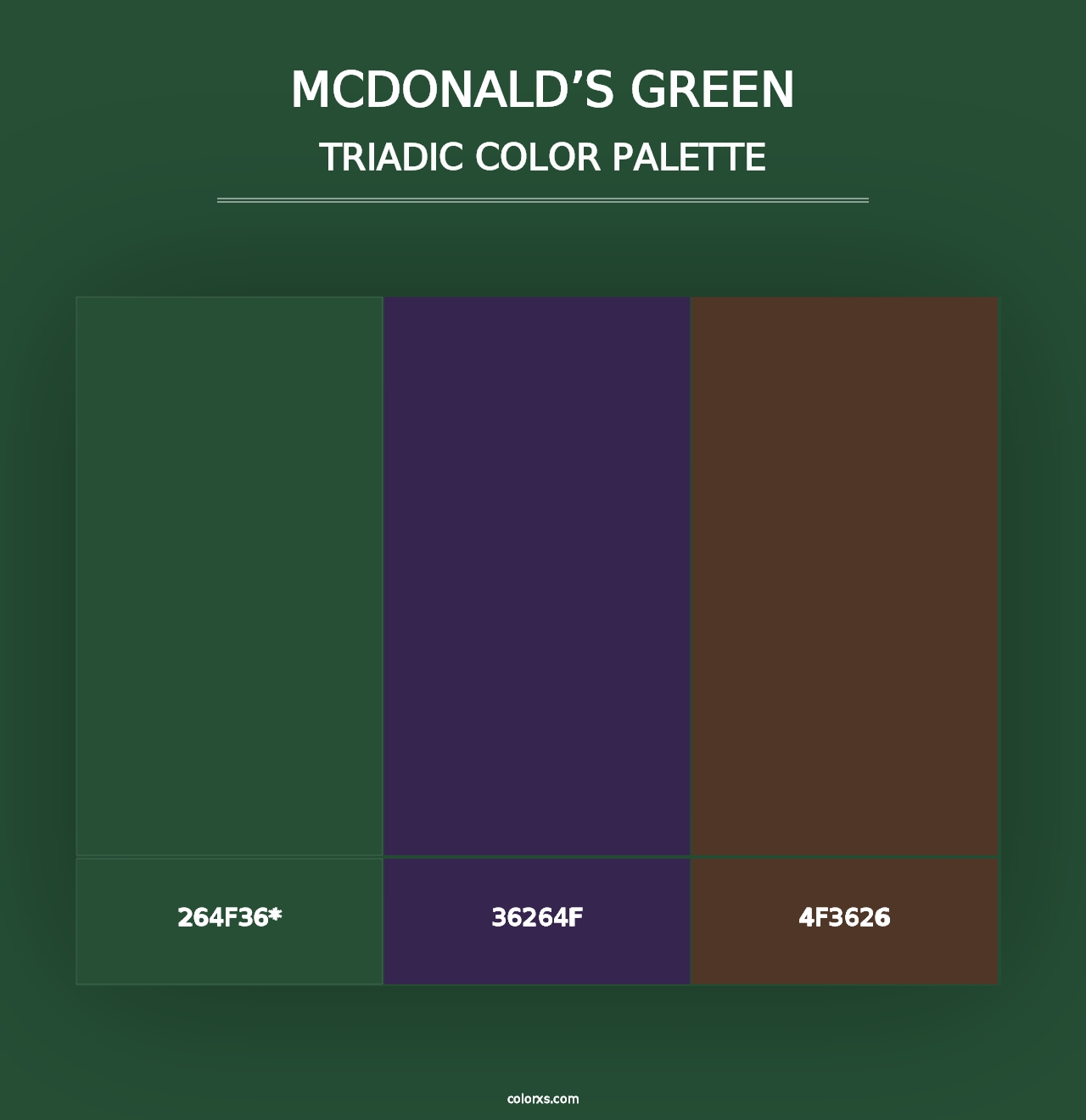 McDonald’s Green - Triadic Color Palette