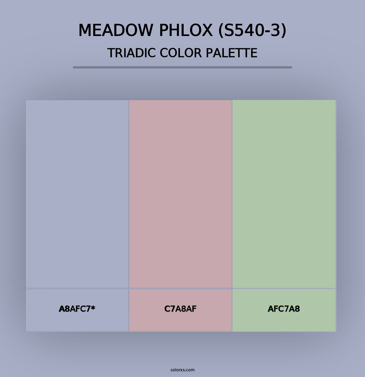 Meadow Phlox (S540-3) - Triadic Color Palette