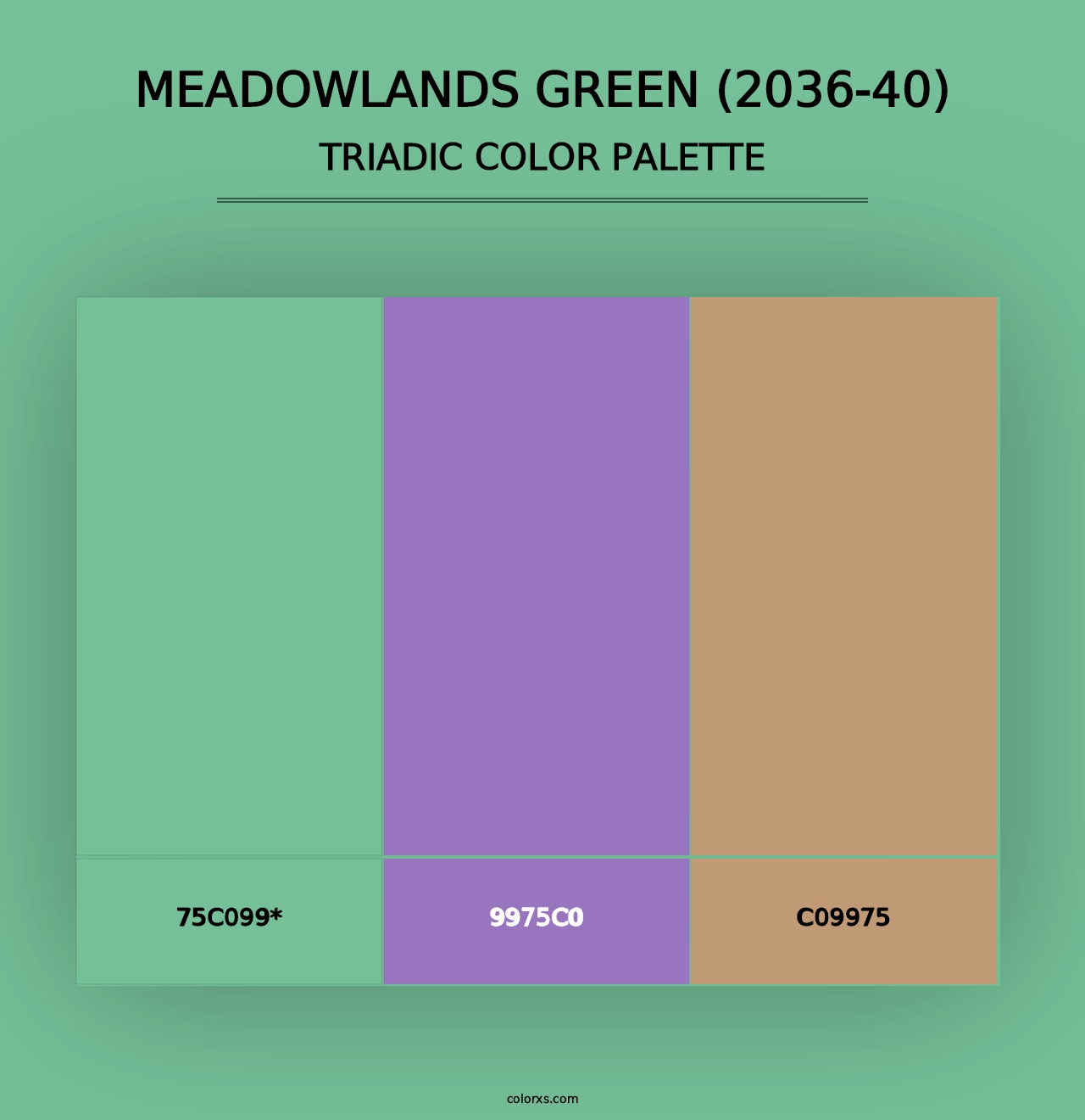 Meadowlands Green (2036-40) - Triadic Color Palette