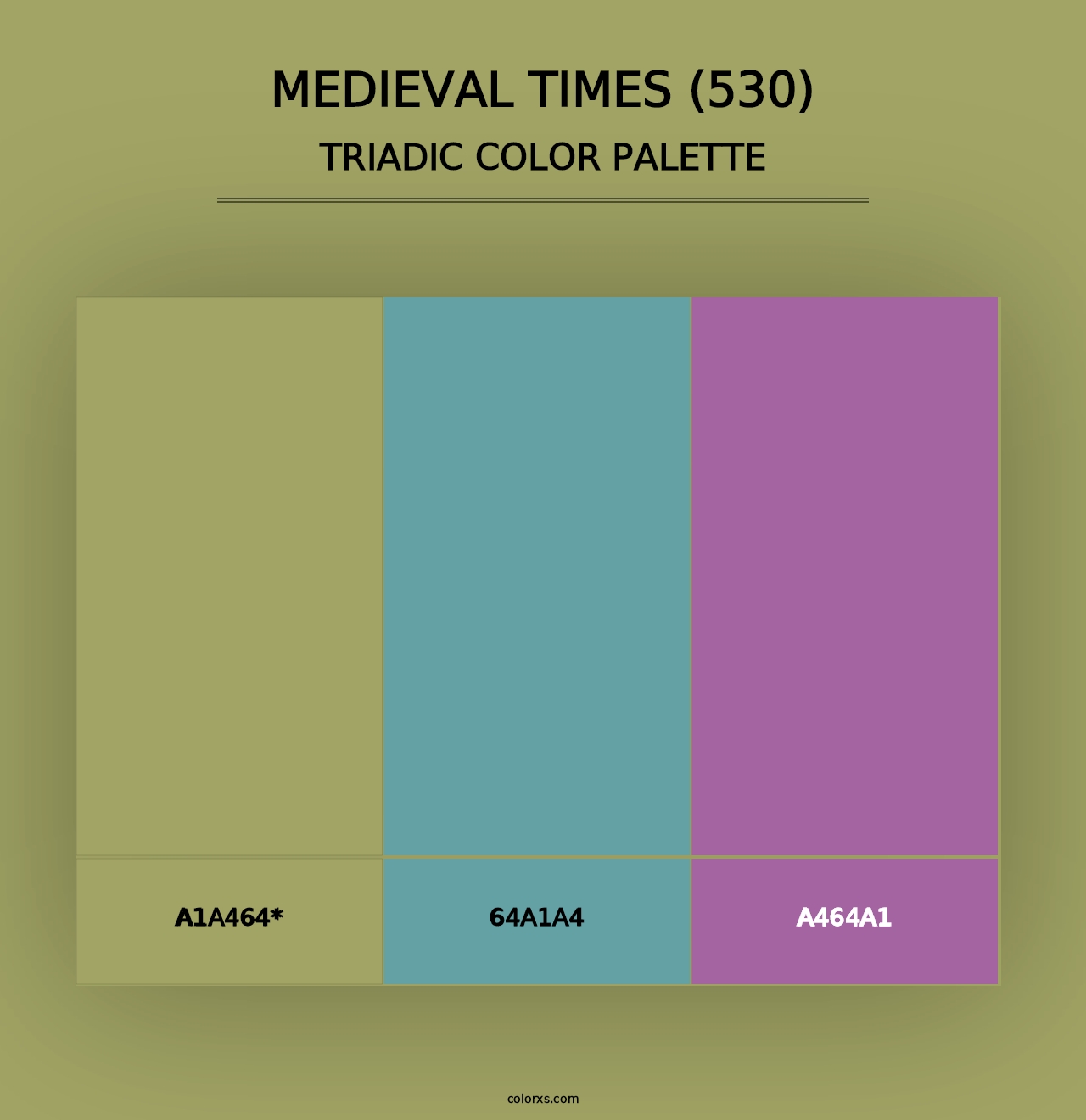 Medieval Times (530) - Triadic Color Palette