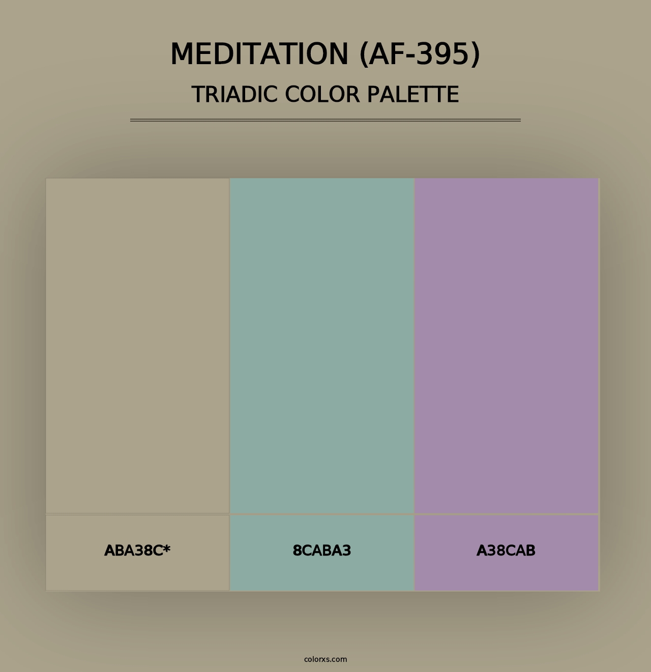 Meditation (AF-395) - Triadic Color Palette