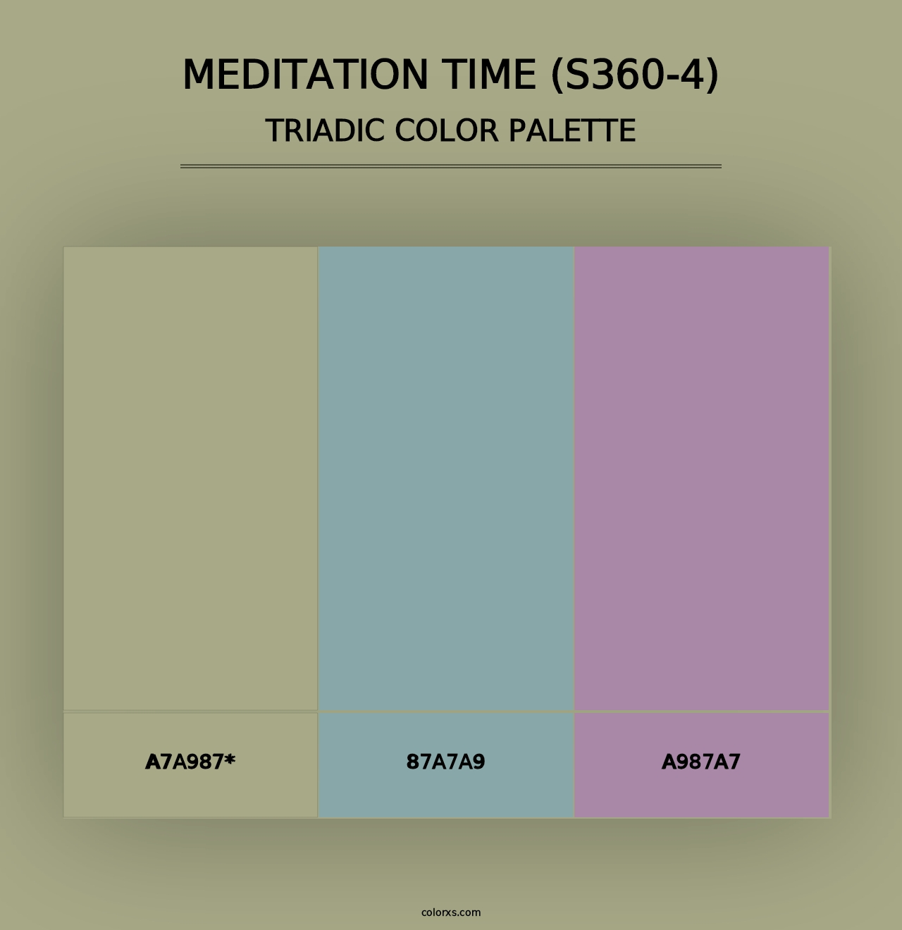 Meditation Time (S360-4) - Triadic Color Palette