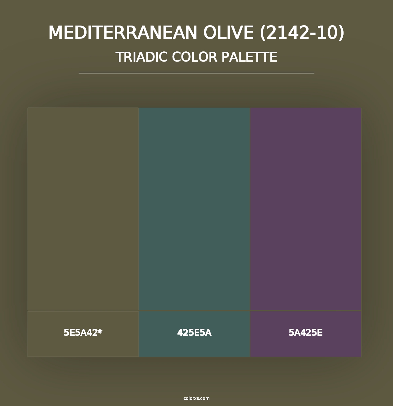 Mediterranean Olive (2142-10) - Triadic Color Palette