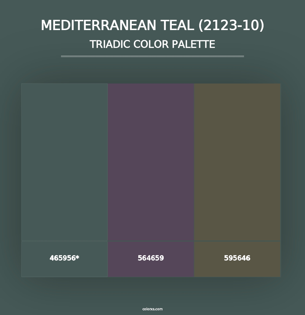 Mediterranean Teal (2123-10) - Triadic Color Palette