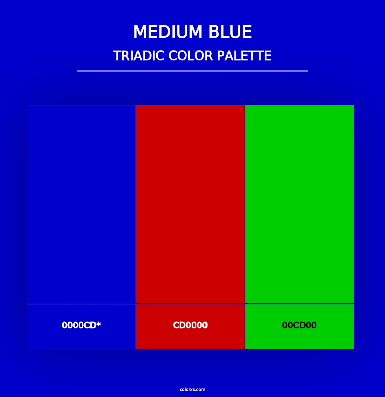 Medium Blue - Triadic Color Palette