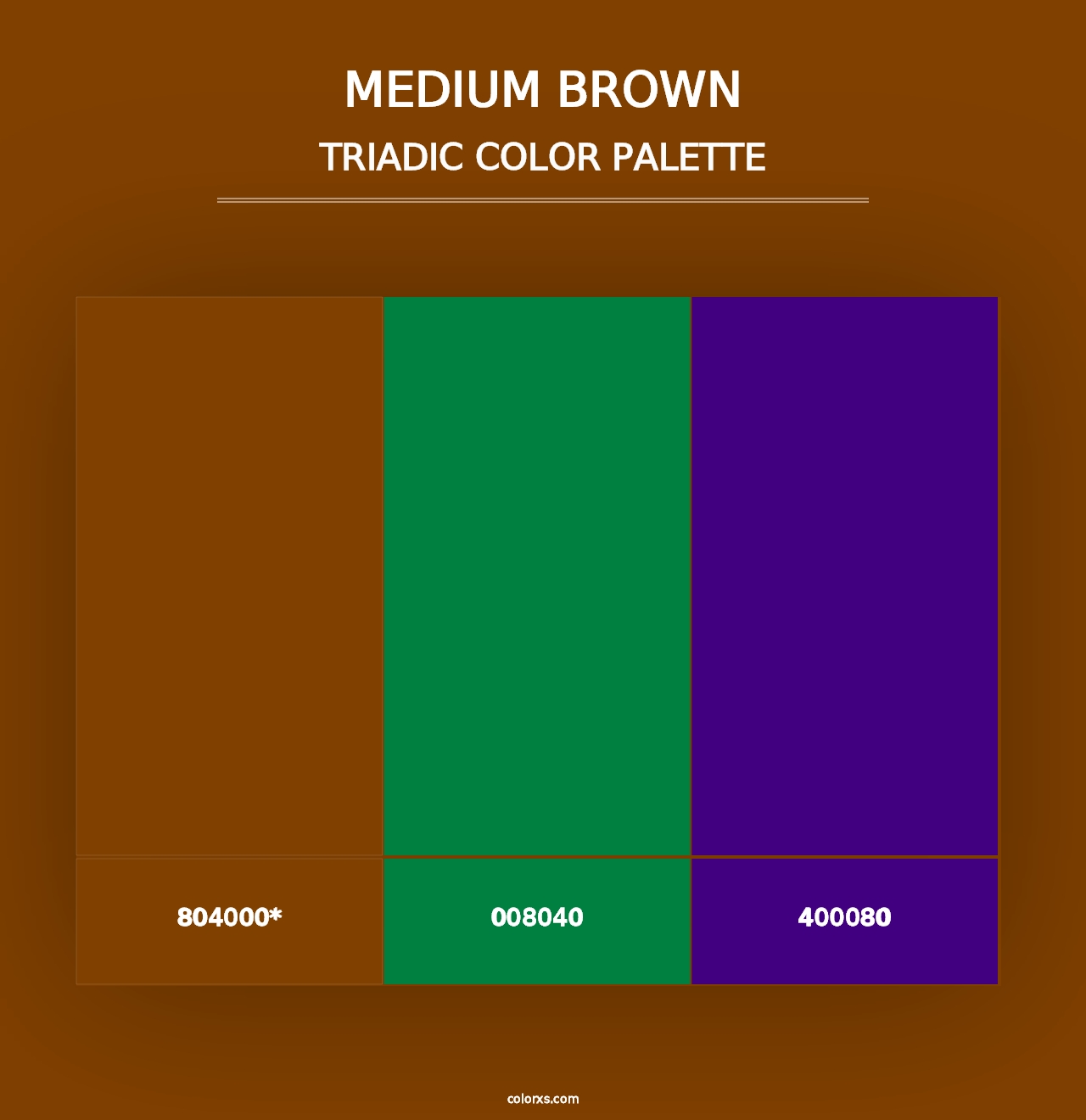 Medium Brown - Triadic Color Palette