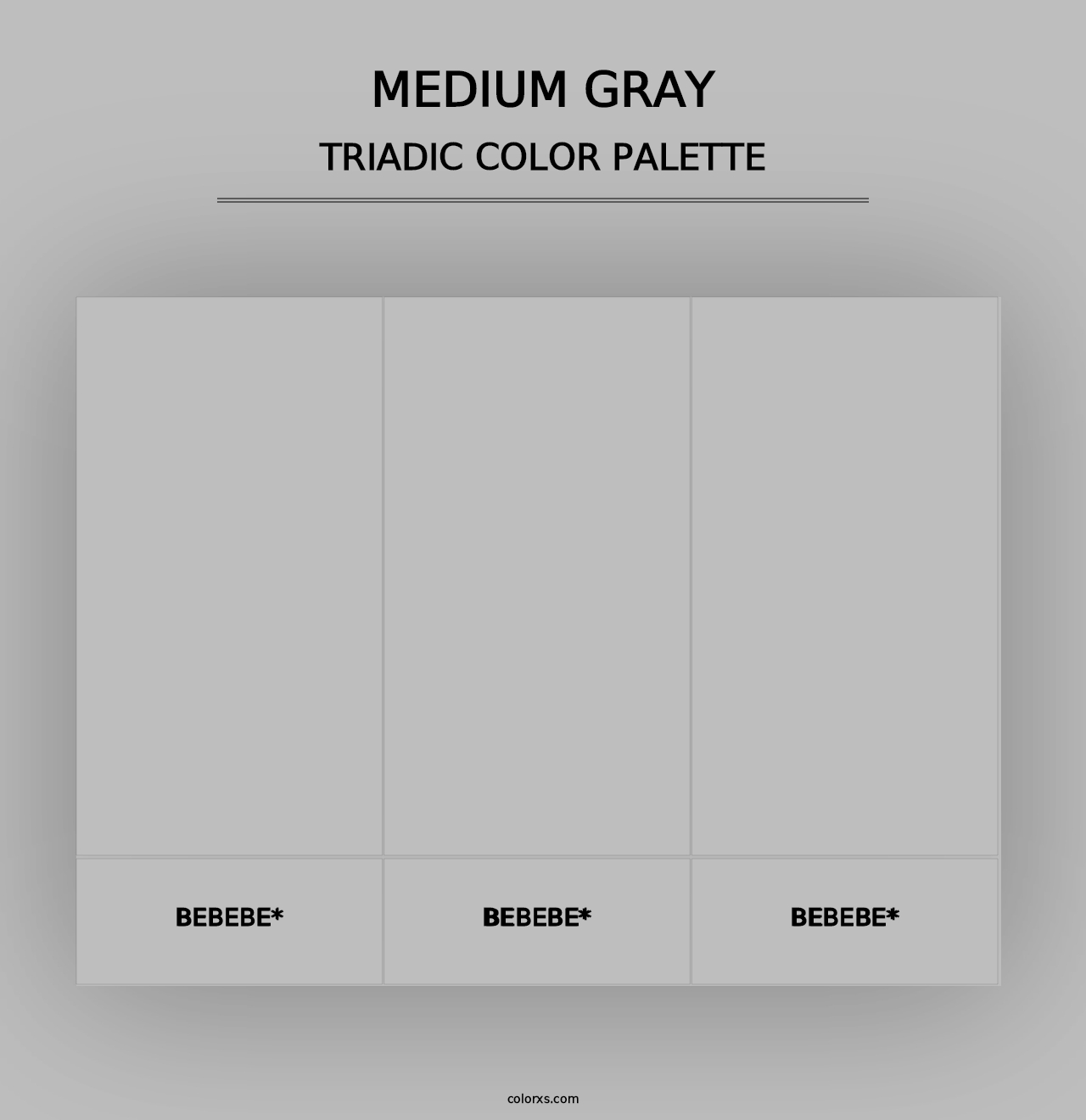 Medium Gray - Triadic Color Palette