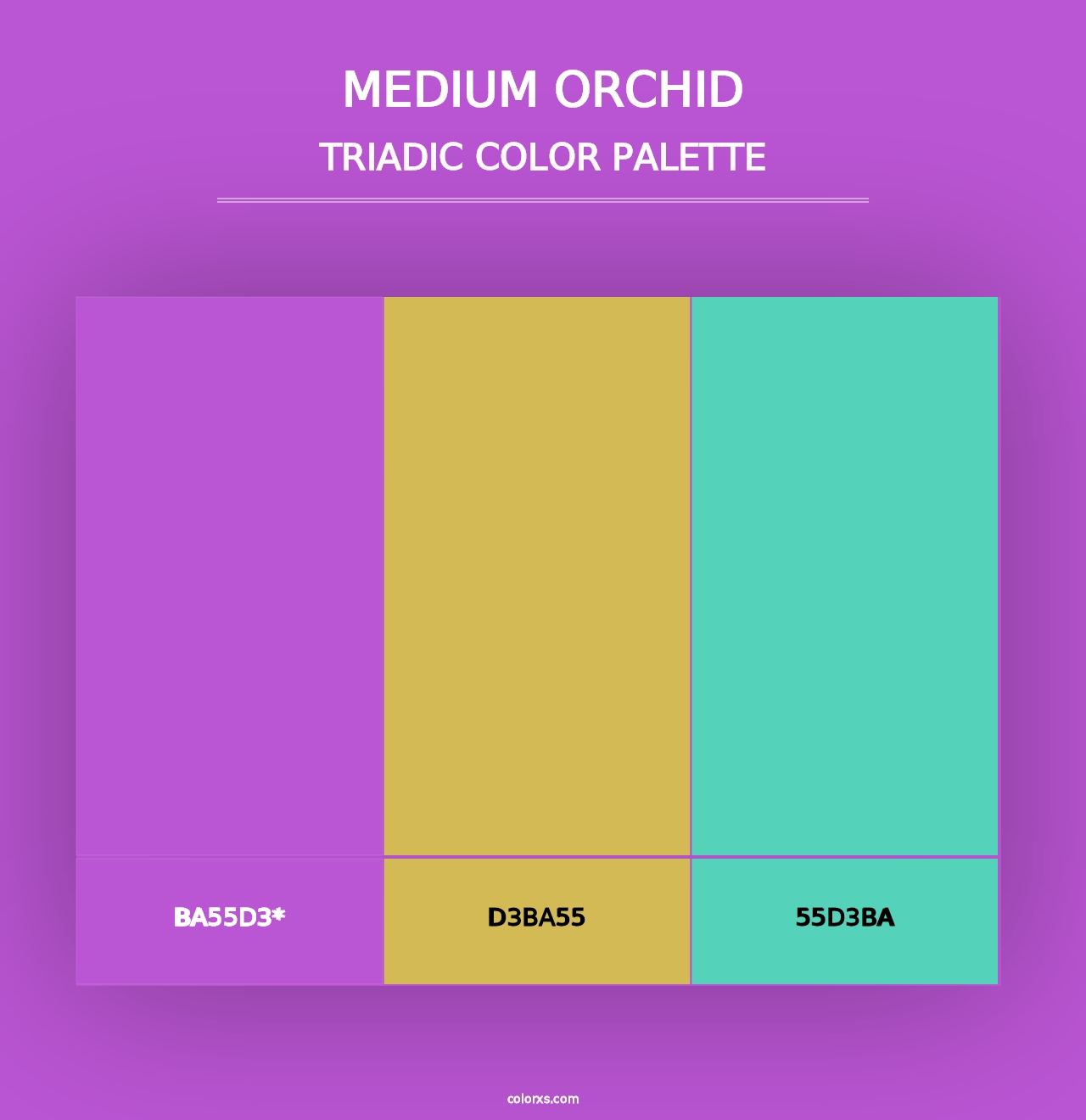 Medium Orchid - Triadic Color Palette