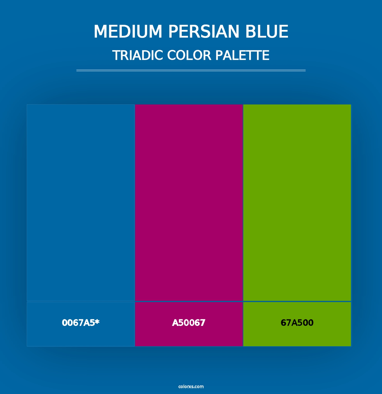 Medium Persian Blue - Triadic Color Palette