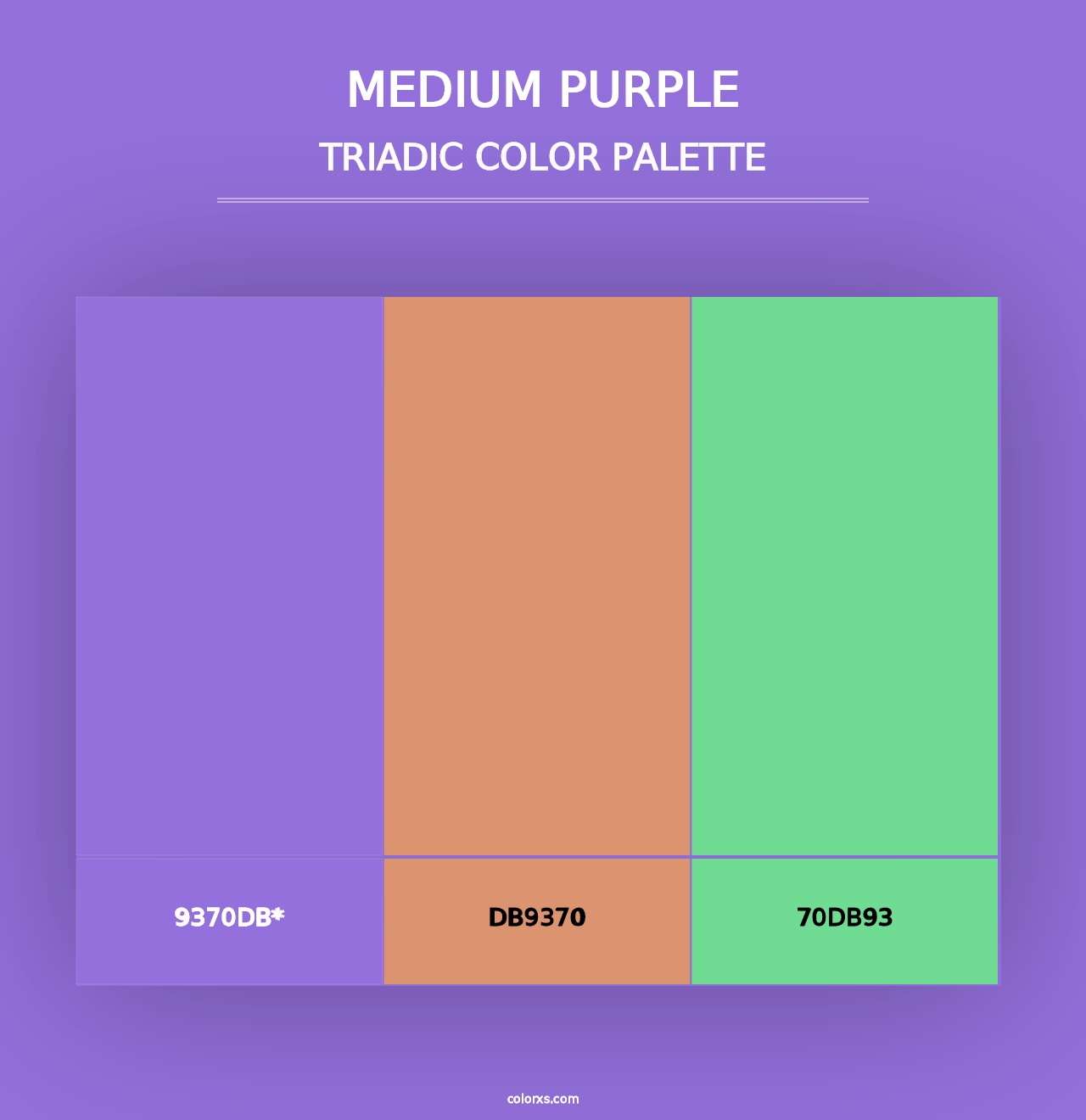 Medium Purple - Triadic Color Palette