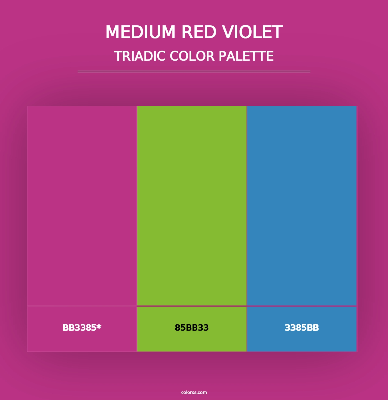 Medium Red Violet - Triadic Color Palette