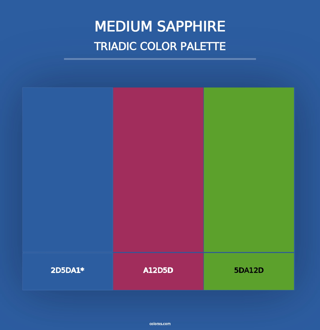 Medium Sapphire - Triadic Color Palette