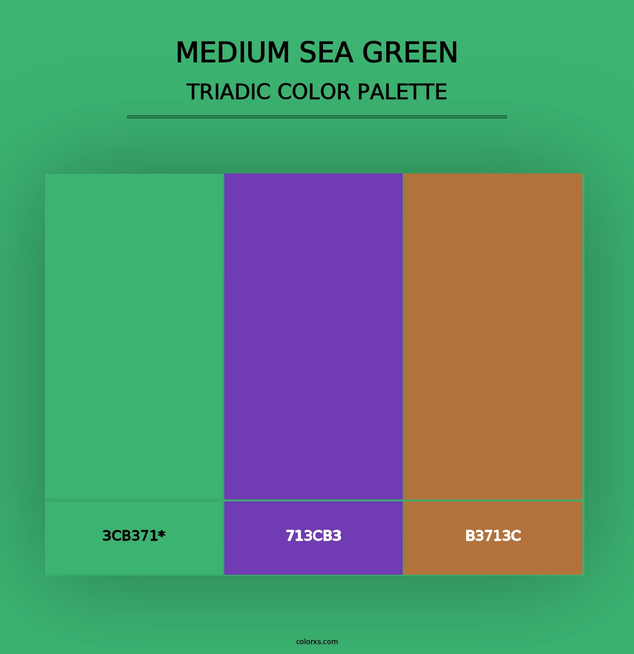 Medium Sea Green - Triadic Color Palette