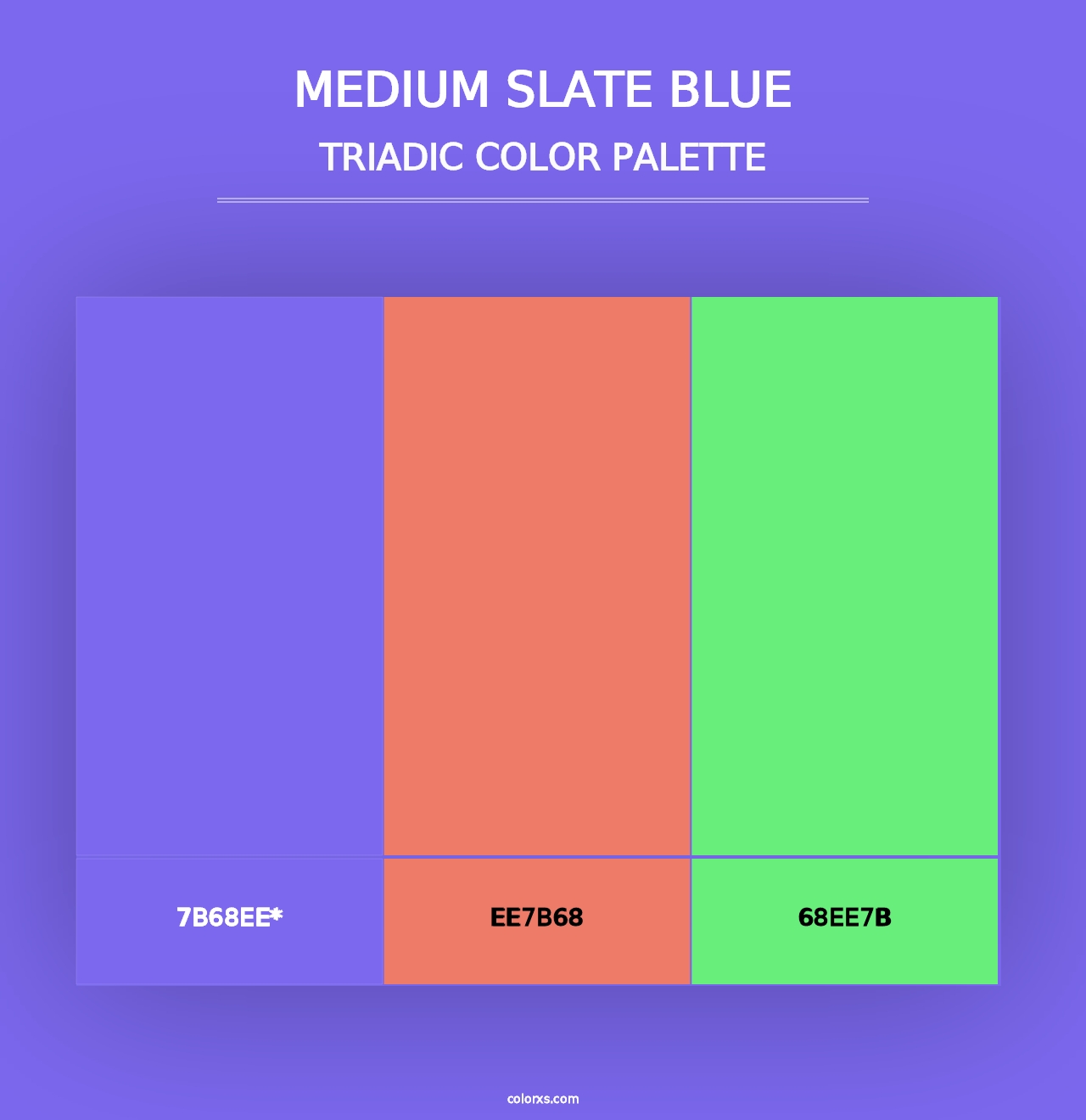 Medium Slate Blue - Triadic Color Palette