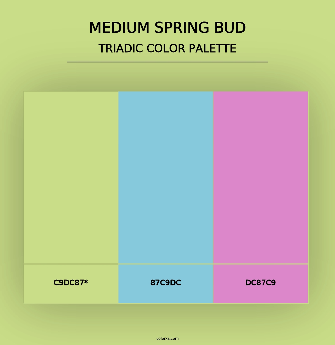 Medium Spring Bud - Triadic Color Palette