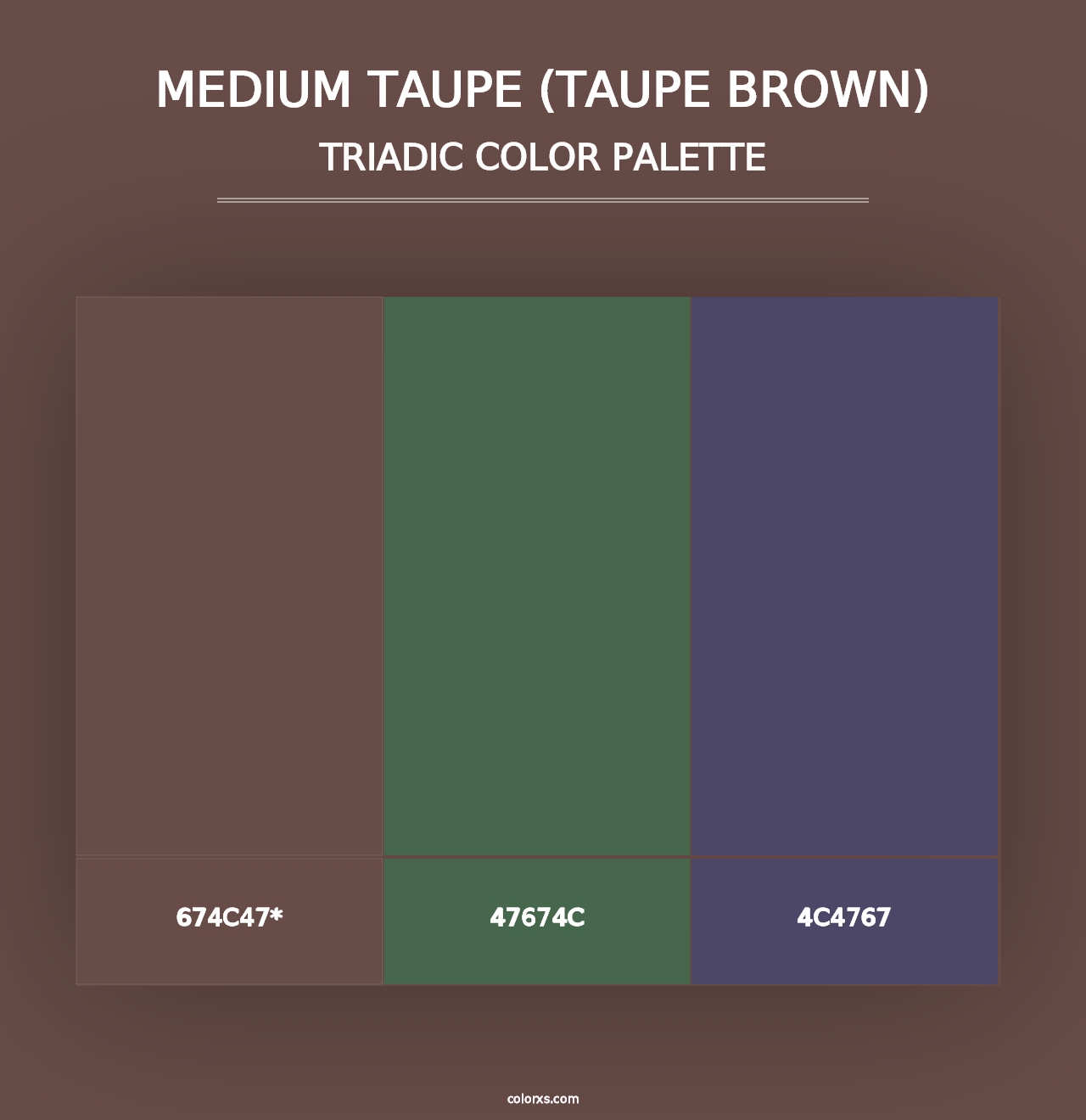 Medium Taupe (Taupe Brown) - Triadic Color Palette