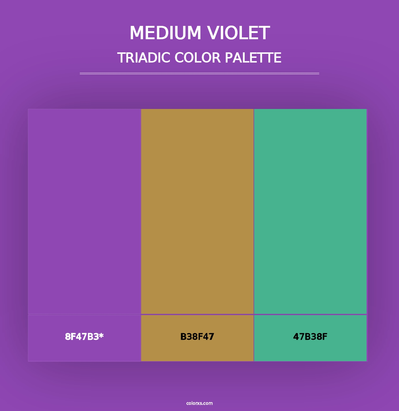 Medium Violet - Triadic Color Palette