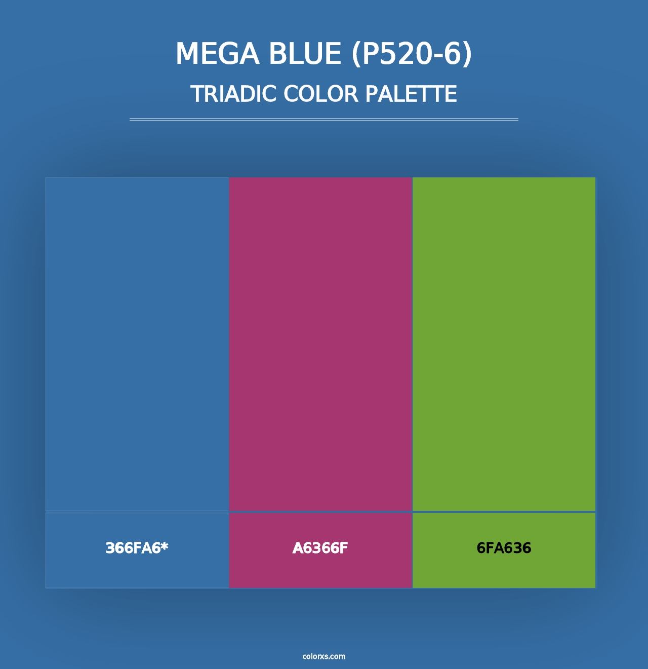 Mega Blue (P520-6) - Triadic Color Palette