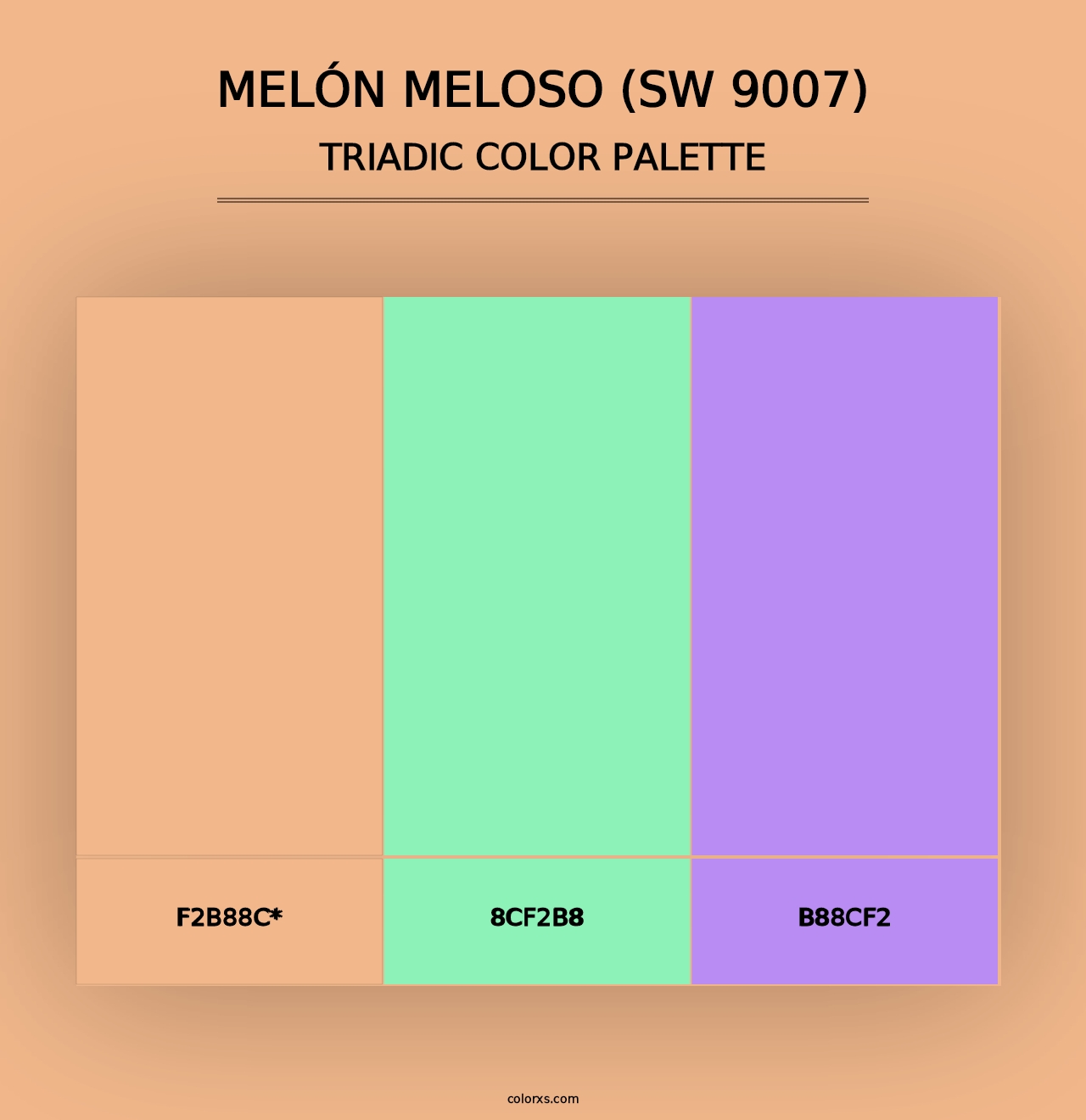 Melón Meloso (SW 9007) - Triadic Color Palette