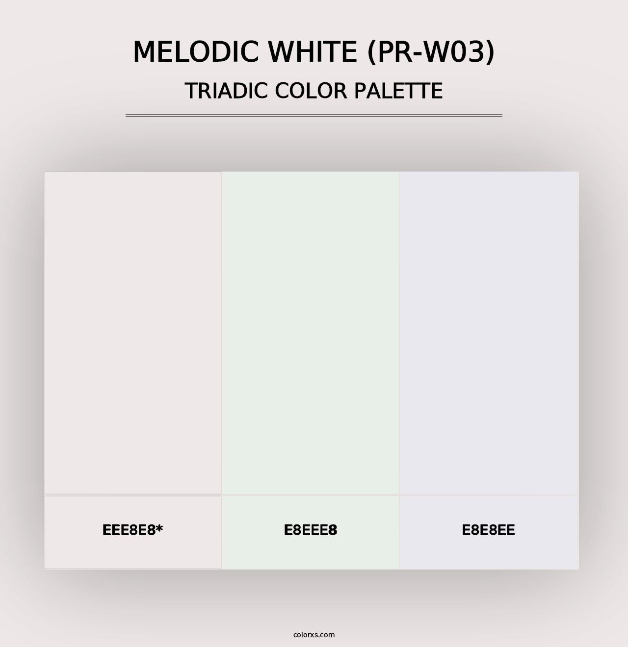 Melodic White (PR-W03) - Triadic Color Palette