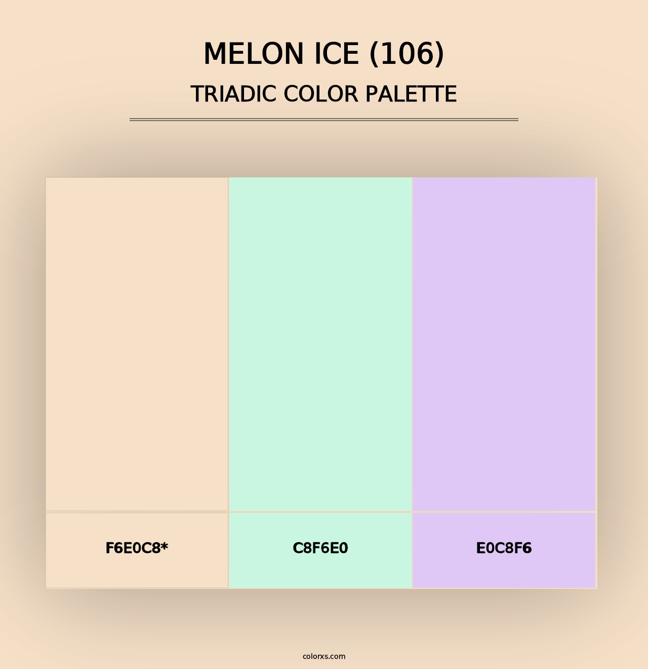 Melon Ice (106) - Triadic Color Palette