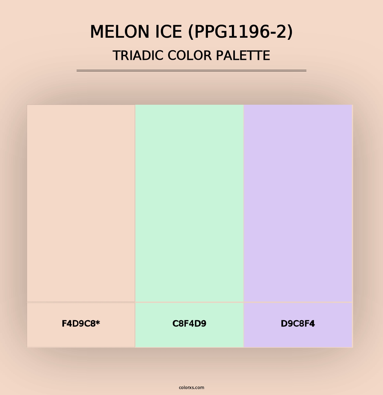 Melon Ice (PPG1196-2) - Triadic Color Palette