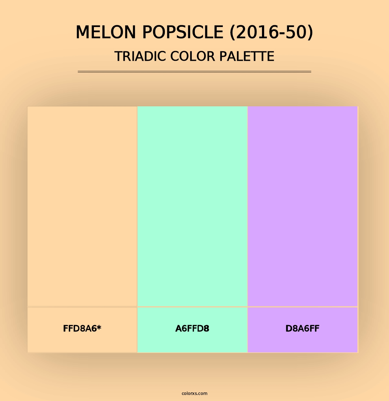 Melon Popsicle (2016-50) - Triadic Color Palette