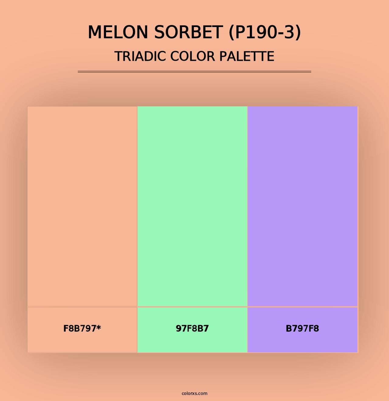 Melon Sorbet (P190-3) - Triadic Color Palette